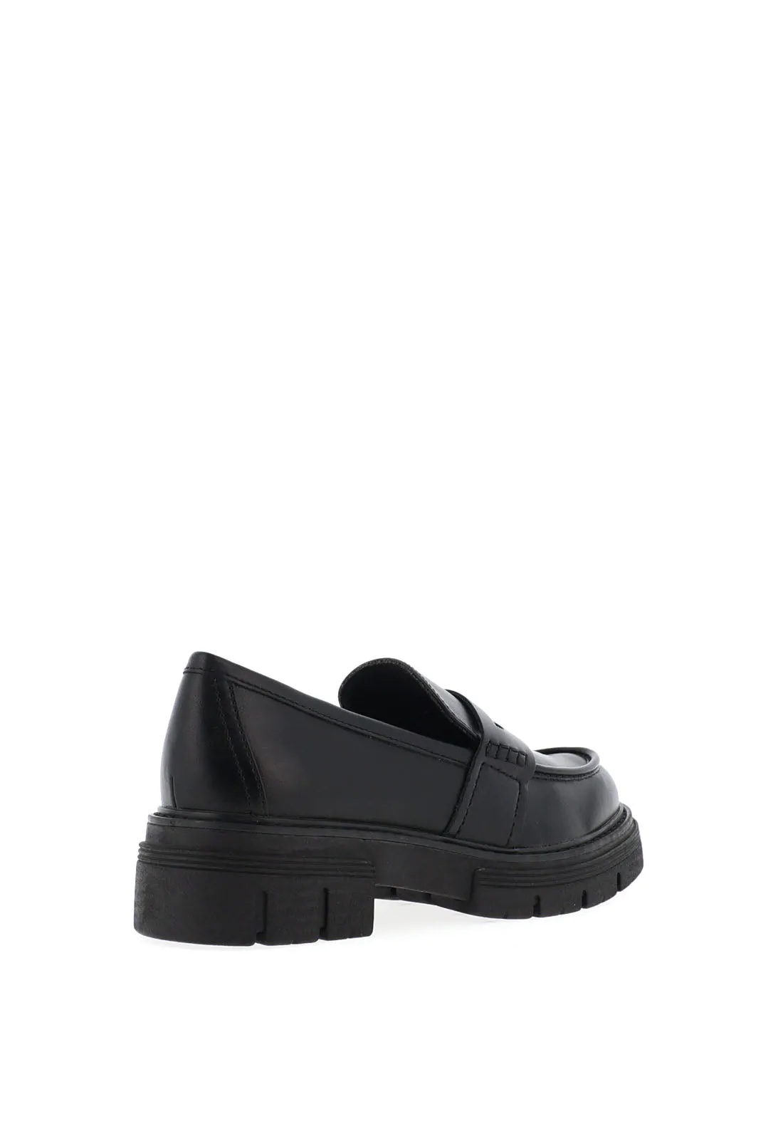 Marco Tozzi Chunky Lug Sole Loafers, Black