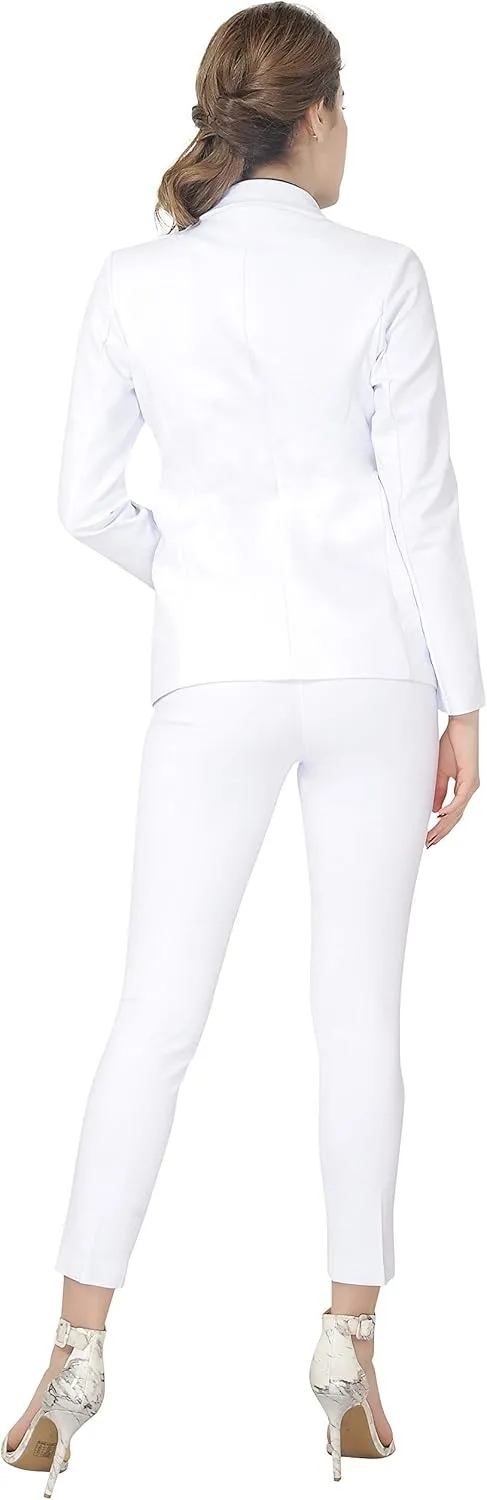 Marycrafts Women's Business Blazer Pant Suit Set for Work