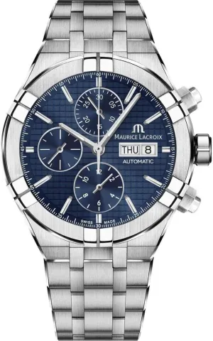 Maurice Lacroix Aikon Automatic Chronograph Strap Package - Blue/White