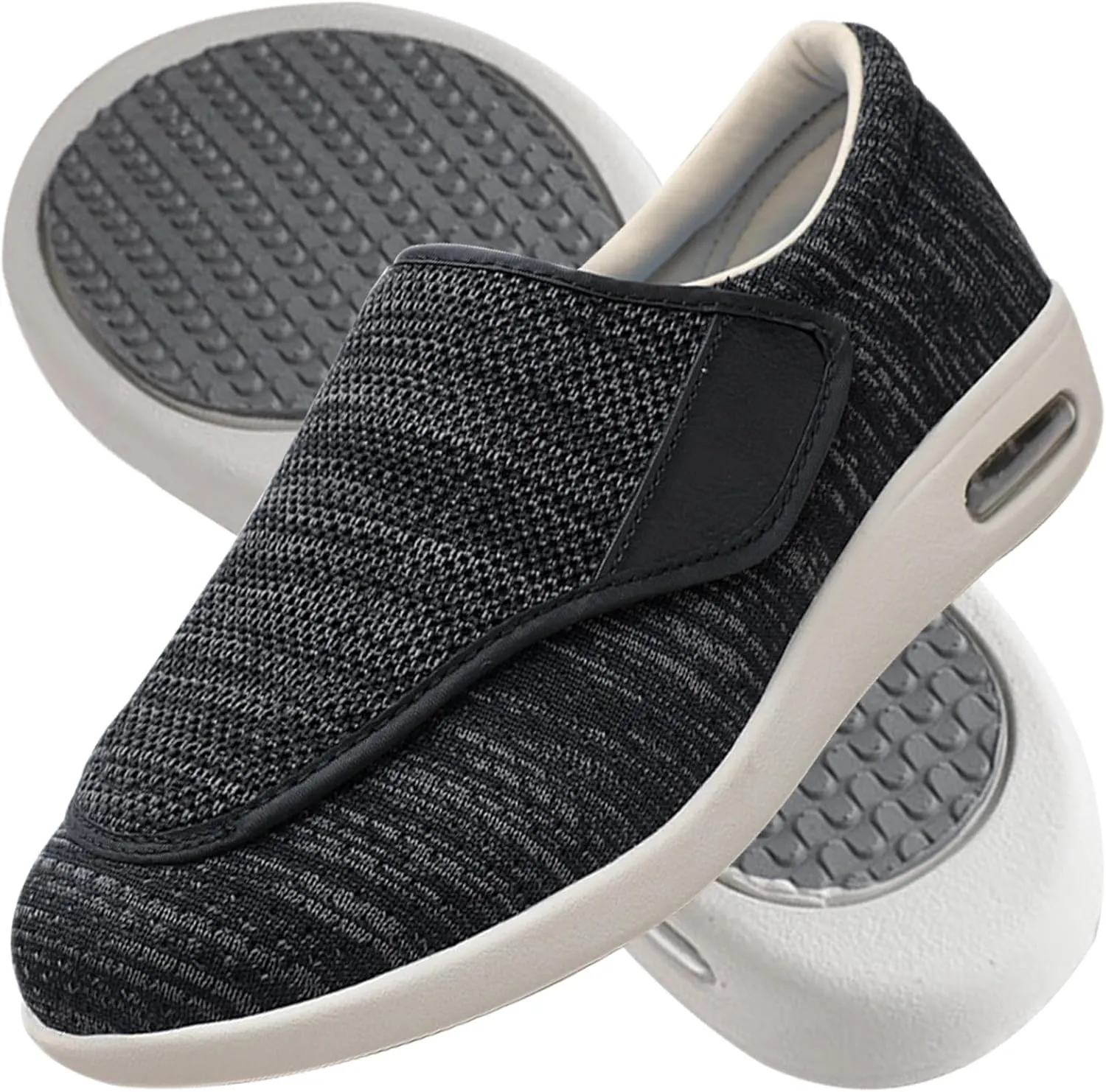 Men Diabetic Shoes Extra Wide Width Sandals Edema Footwear Adjustable Arthritis Edema Slippers for Edema Plantar Fasciitis Bunions Swollen Feet