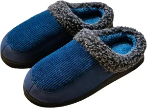 Men House Leather Slippers Non Slip Cotton Linen Indoor and Outdoor Home Slipper Sandals Open Toe Anti Scuffs Slipper