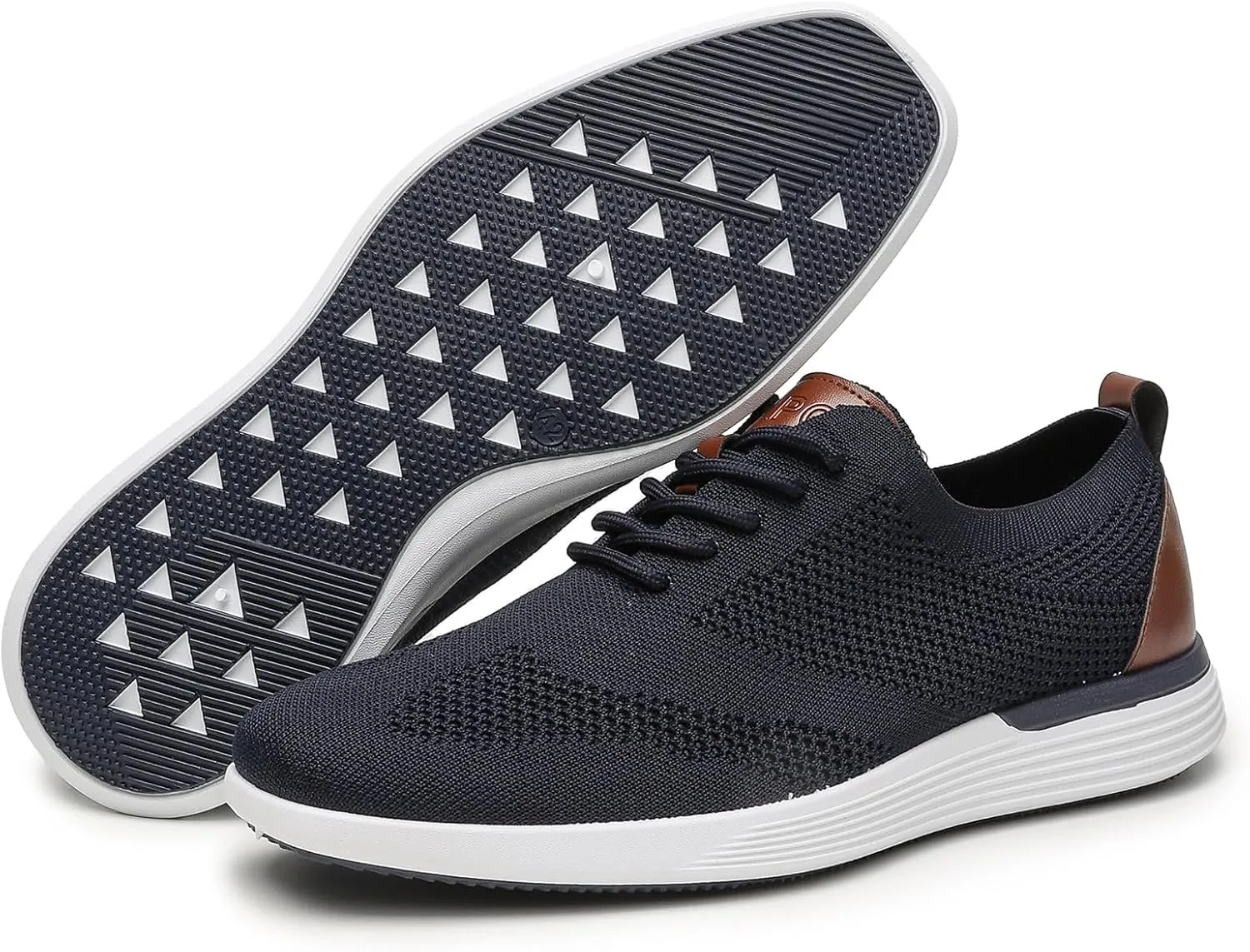 Mens Casual Oxfords Shoes Knit Men's Fashion Dress Sneakers Lightweight Breathable Business Walking Shoes Comfortable Tennis