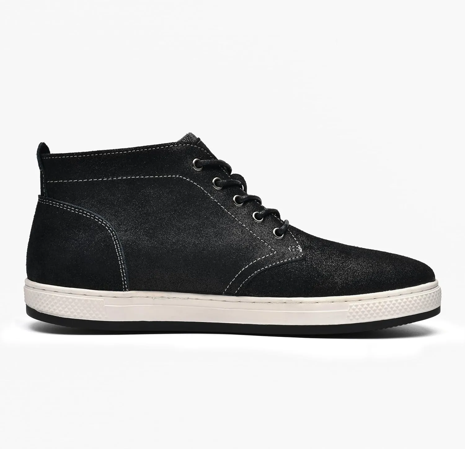Men's Casual Sneakers Mid Top Fashion Sneaker Lightweight Leather Shoe for Outdoor Walking