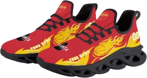 Men's Custom Basketball Flex Control Sneakers Personalized Breathable Fan Gift Name Number Workout Athletic Gym Slip-on Shoes