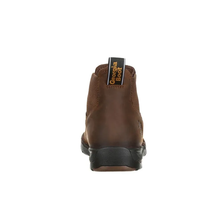 Men's Georgia Boot Athens Brown, WP, SR, Chelsea Soft Toe Boot
