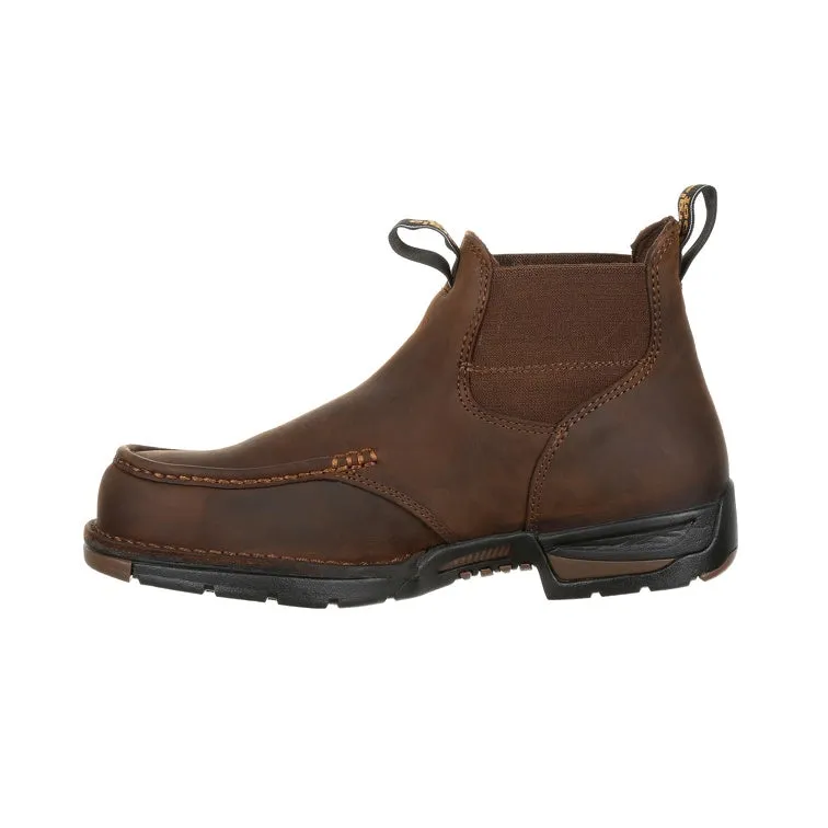Men's Georgia Boot Athens Brown, WP, SR, Chelsea Soft Toe Boot