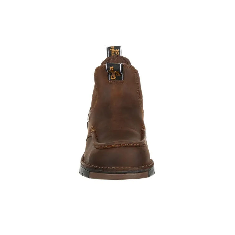 Men's Georgia Boot Athens Brown, WP, SR, Chelsea Soft Toe Boot