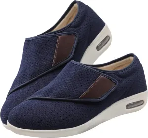 Men's Mesh Slip-on Trainers Walking Shoes for Plantar Fasciitis Orthopedic Sneakers for Men with Arch Support Wide Toe Box Shoes for Pain Relief with Non Slip Rubber Sole
