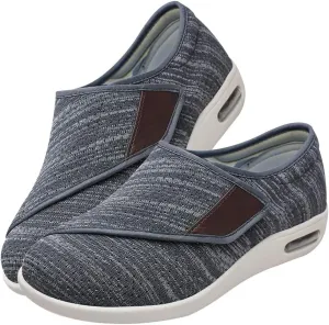 Men's Mesh Slip-on Trainers Walking Shoes for Plantar Fasciitis Orthopedic Sneakers for Men with Arch Support Wide Toe Box Shoes for Pain Relief with Non Slip Rubber Sole