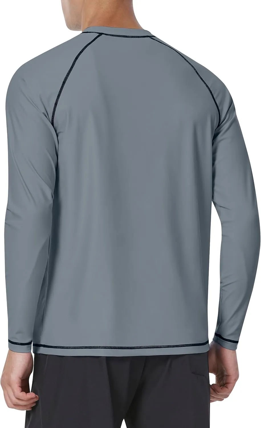Mens Rash Guard UPF 50  Swim Shirts UV Sun Protection T-Shirt Quick Dry Long Sleeve Beach Shirts for Fishing