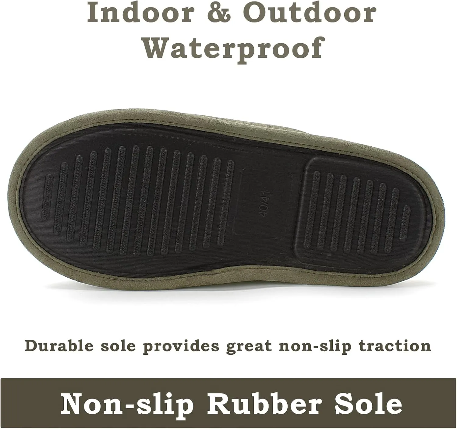 Men's Scuff Slippers with Memory Foam, Faux Suede Open Back House Slip-ons, Non-slip Indoor/Outdoor Soles, Unique Gifts, Sizes 8-15