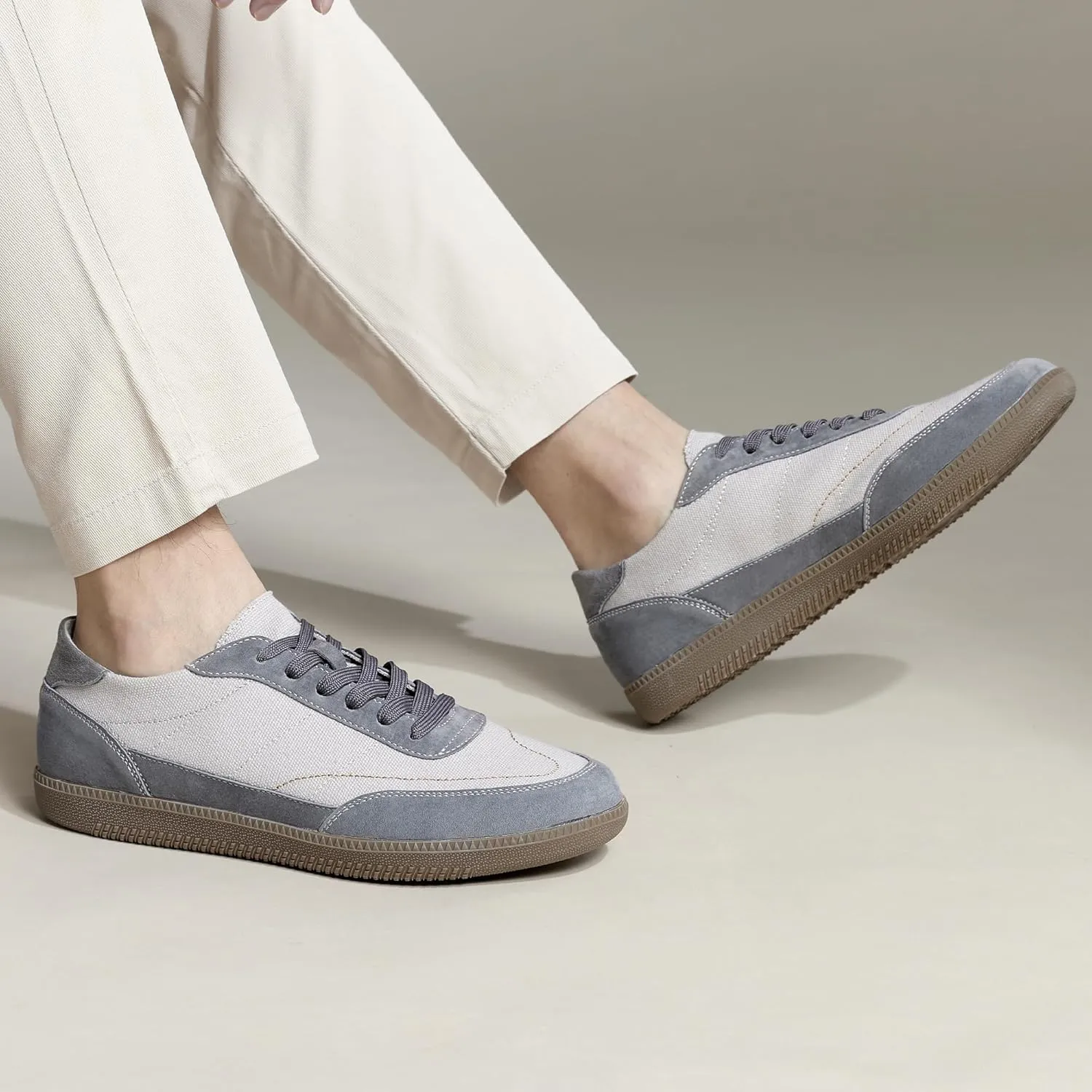 Men's Sneakers Lace-Up Low Top Casual Sneakers Comfortable Breathable Outdoor Walking Shoes Business Work Shoes Workplace Formal Shoes