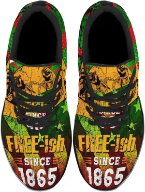 Mens Womens Juneteenth 1865 Running Shoes,Juneteenth Freedom Athletic Tennis Sneakers Casual Black History Shoes