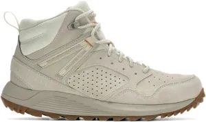 Merrell Women's Wildwood Mid Leather Waterproof Hiking Boot, Off-White, 8
