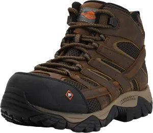 Merrell Work Men's Moab Vertex Mid Waterproof Composite Toe Clay 9 M US