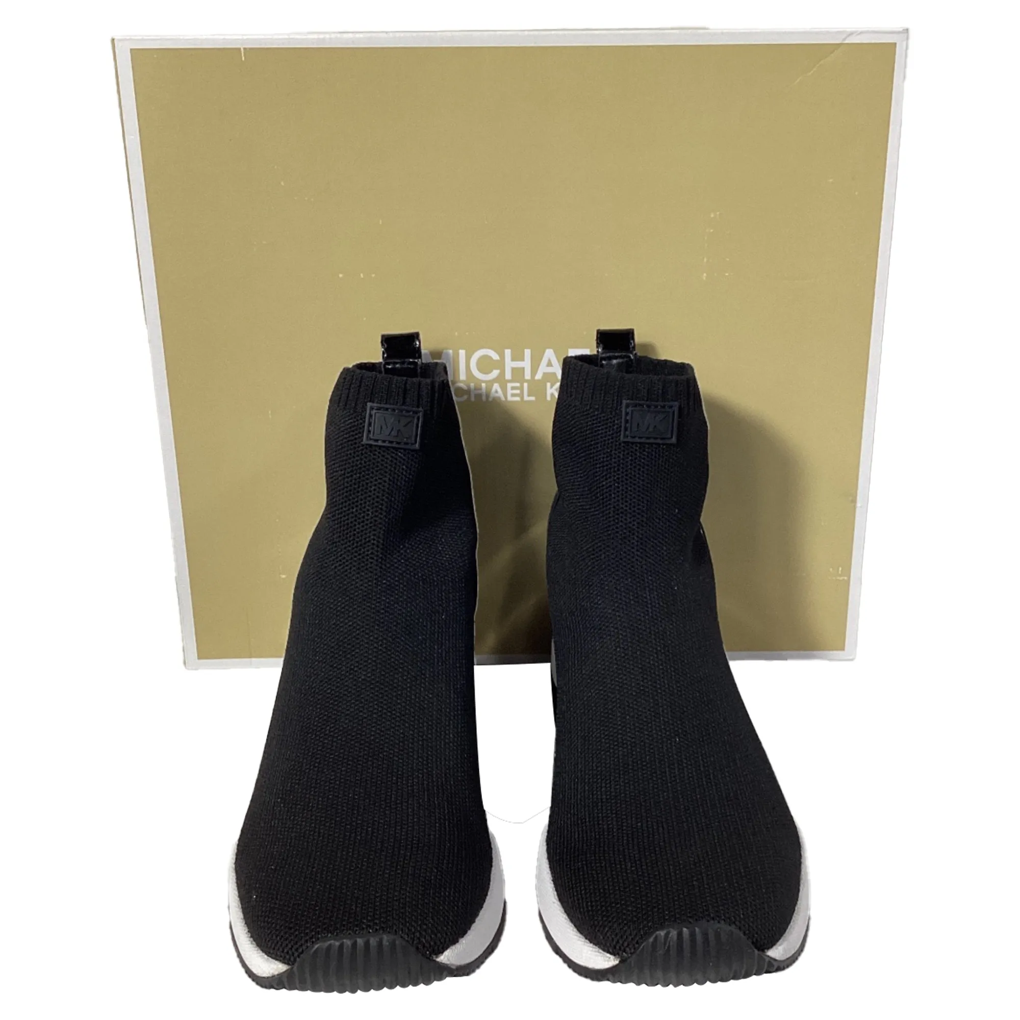 Michael Kors Skyler Sock Sneaker in Black Knit Fabric