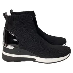 Michael Kors Skyler Sock Sneaker in Black Knit Fabric