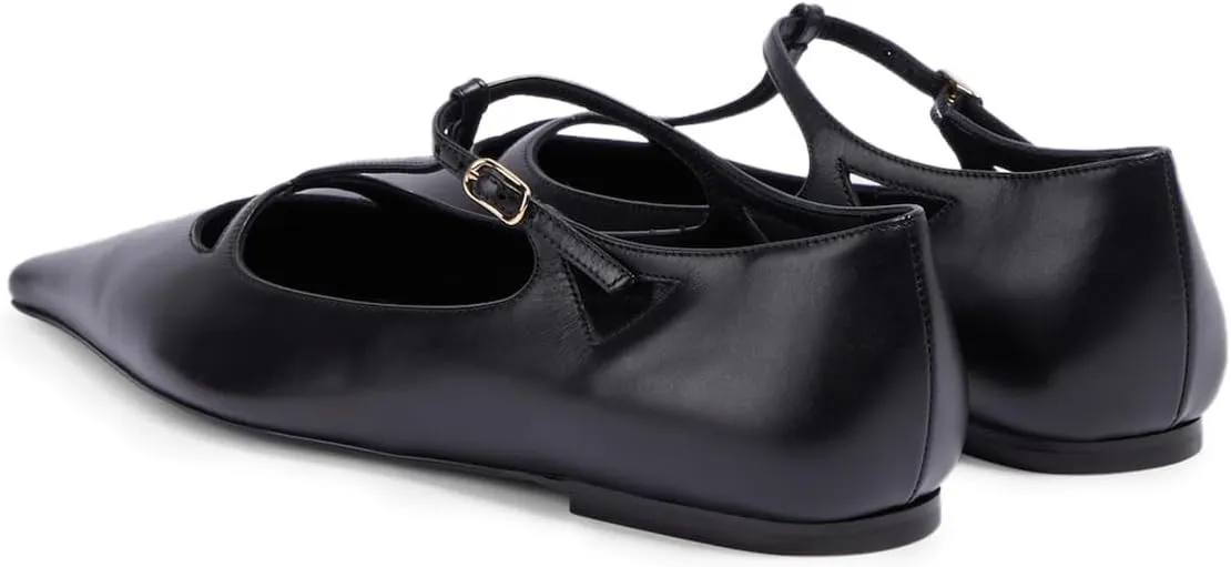 Milooey shoes Women Closed Square Toe Ballet Flats Comfy Buckled T-Strap Mary Jane Flats Sexy Cutout Dress Party Shoes Size 4-16 Us