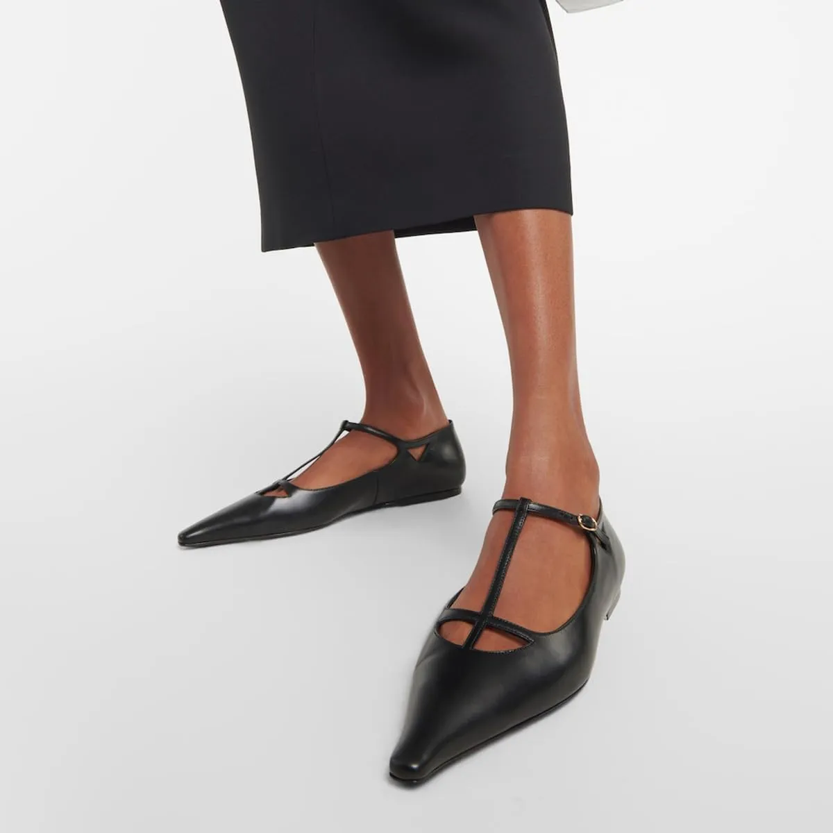 Milooey shoes Women Closed Square Toe Ballet Flats Comfy Buckled T-Strap Mary Jane Flats Sexy Cutout Dress Party Shoes Size 4-16 Us