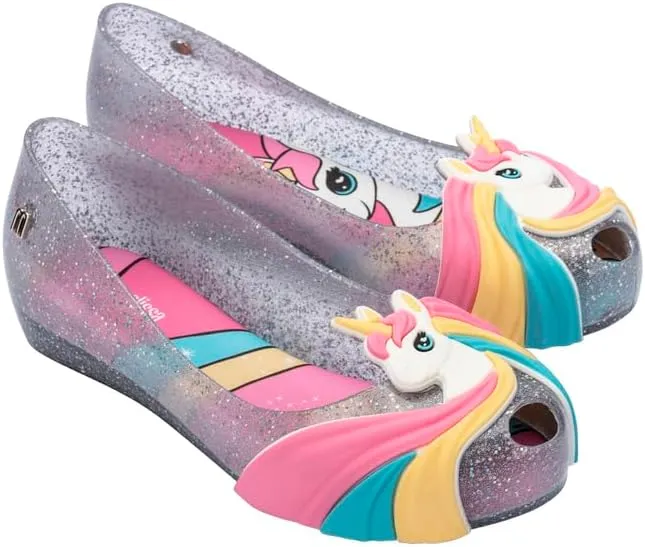 mini melissa Girl's Ultragirl Unicorn Ballet Flat