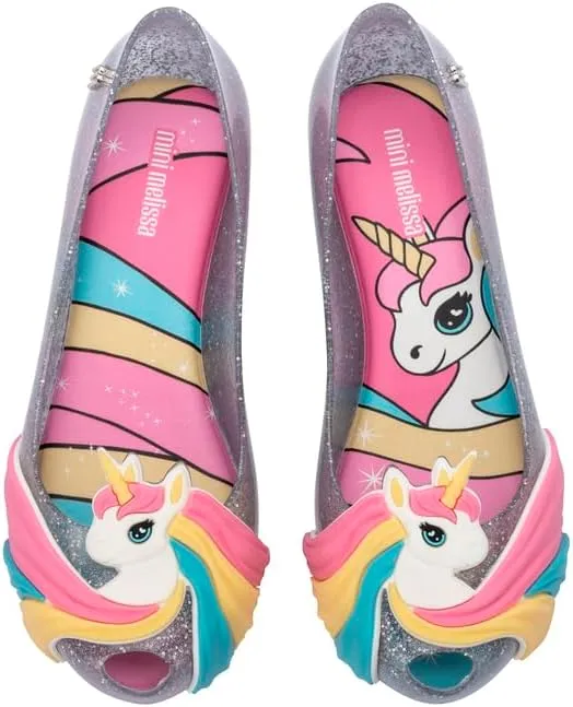 mini melissa Girl's Ultragirl Unicorn Ballet Flat