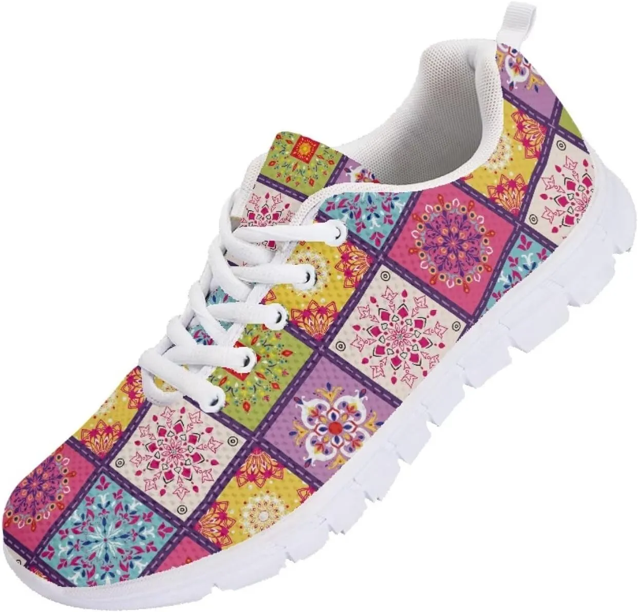 Modysero Walking Shoes Women Lightweight Non Slip Lace Up Sneakers for Outdoor Travel Casual Soft Daily Ladies Footwear