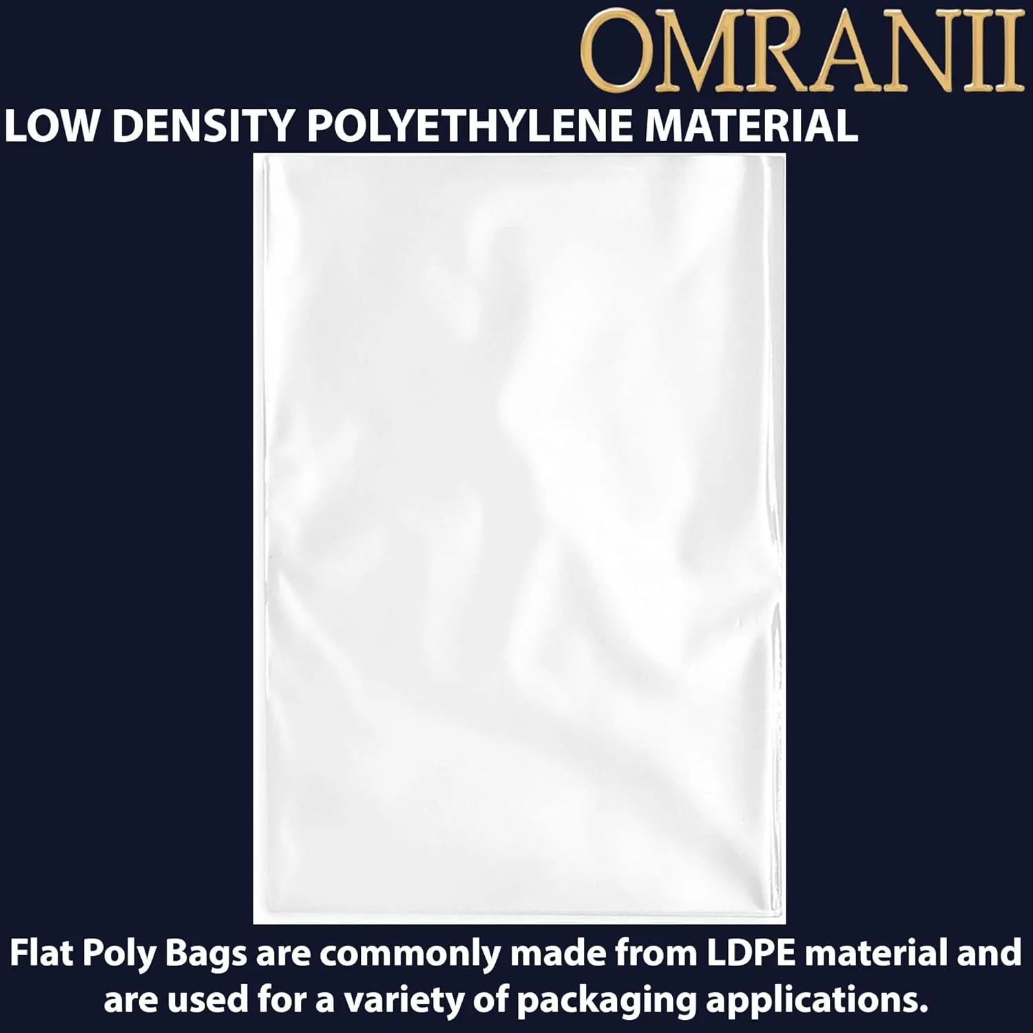 Multiple Sizes Clear Flat Poly Bags, 1.5Mil 22" X 24" & 100 Bags | Low-Density Polyethylene (LDPE), Flat Open Top Plastic Packaging Packing | Flexible and Durable Plastic Bags