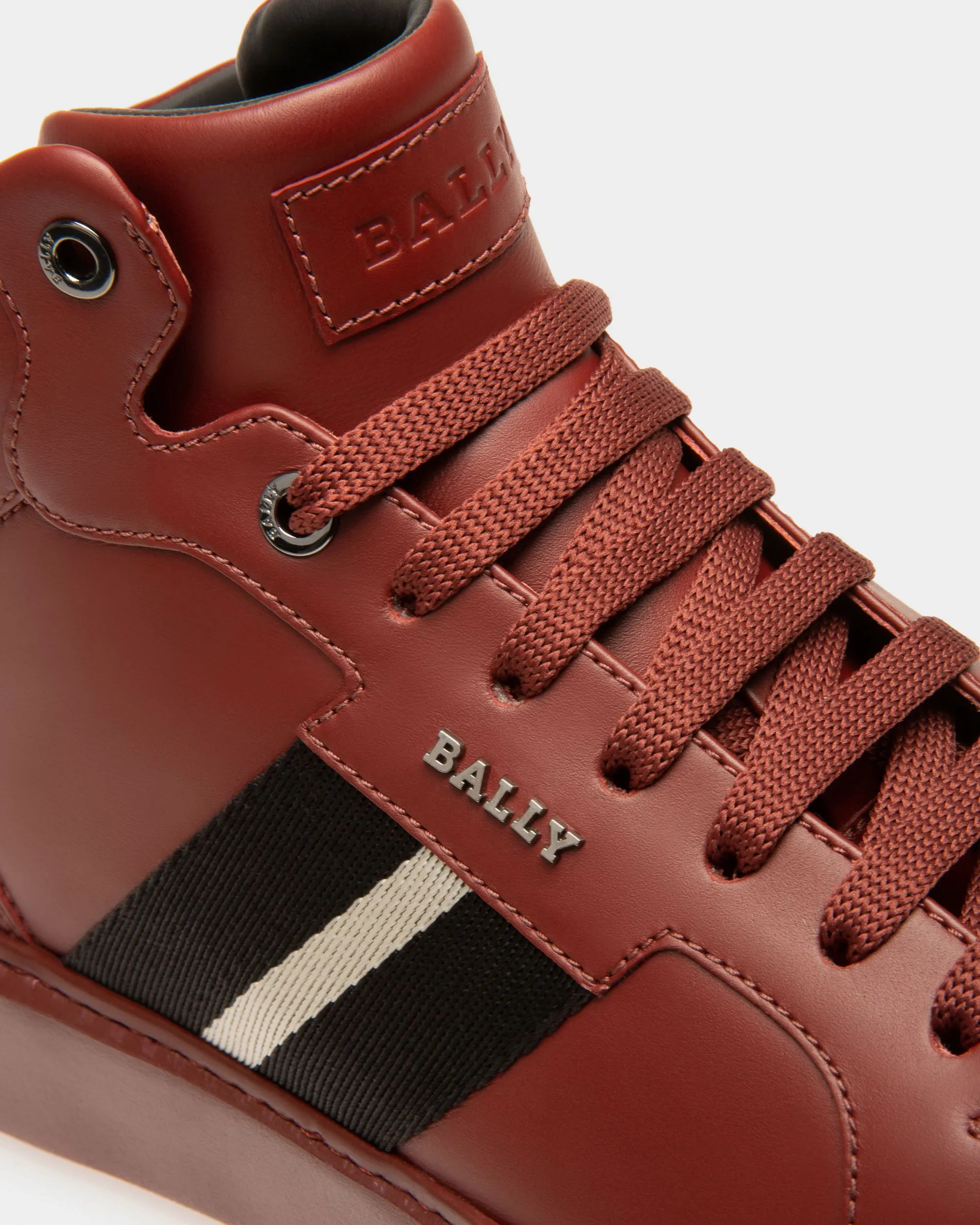 Myles Leather Sneakers In Heritage Red
