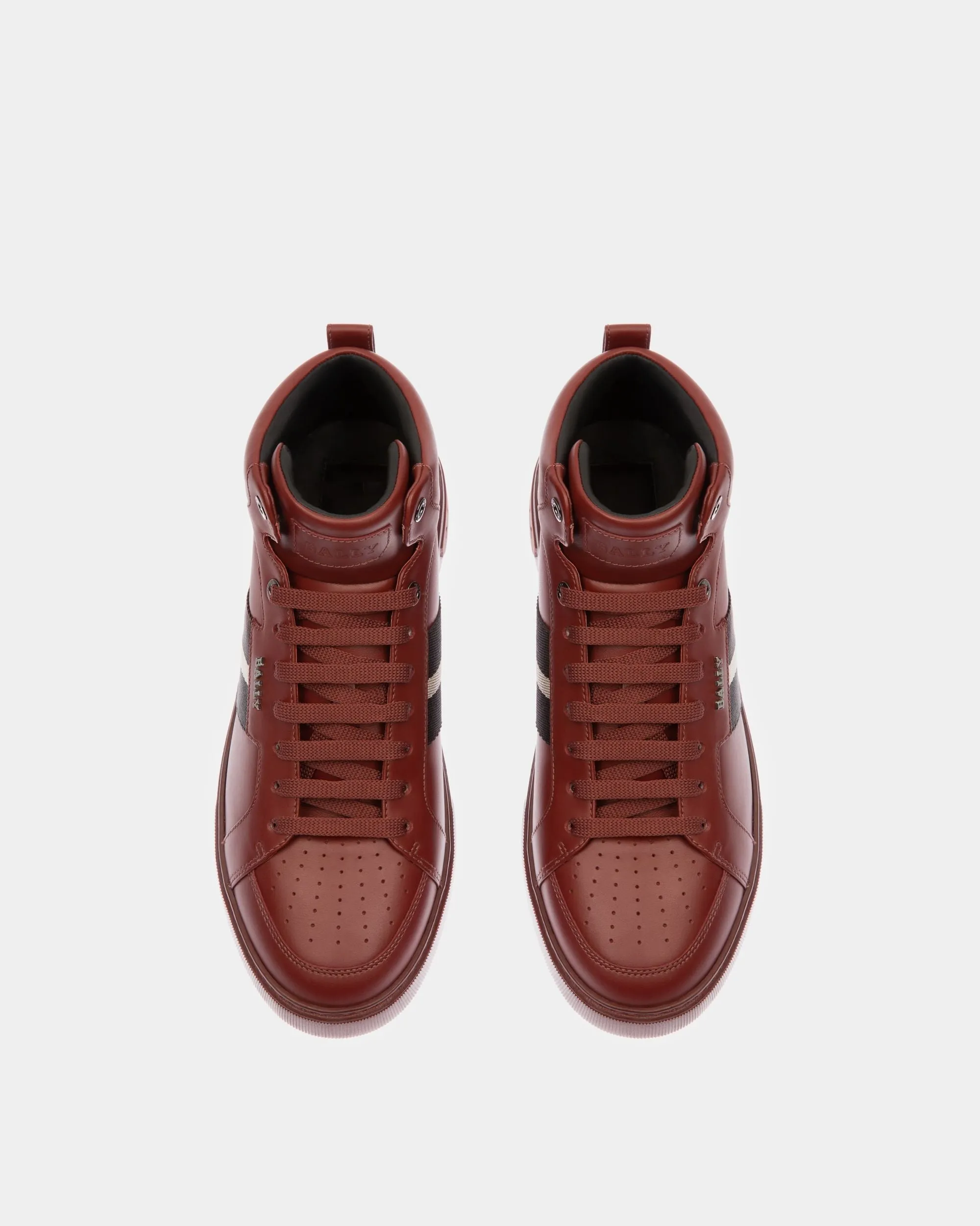 Myles Leather Sneakers In Heritage Red