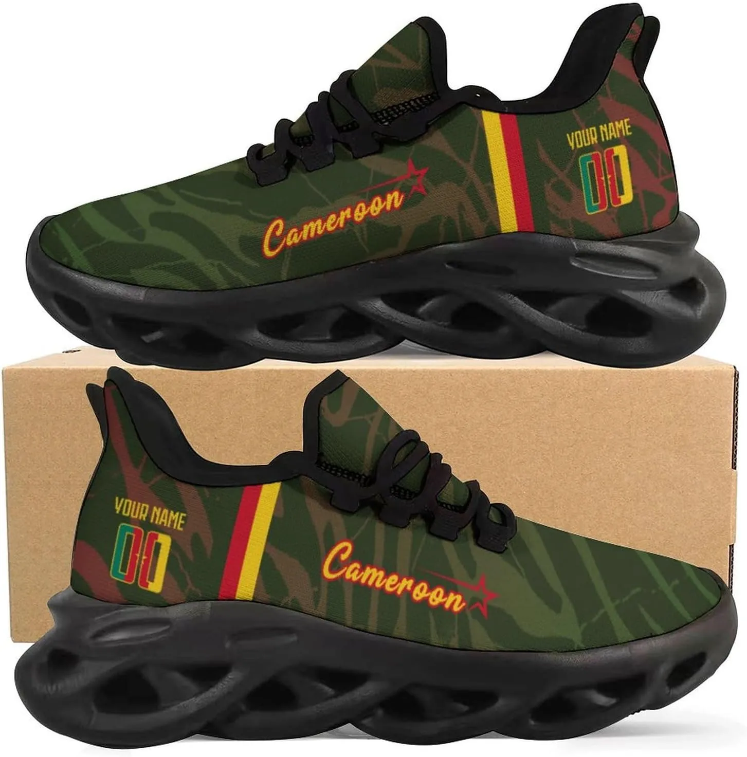 National Team Custom Men's Sneakers Soccer Personalized Breathable Fan Gift Name & Number Athletic Gym Slip-on Shoes
