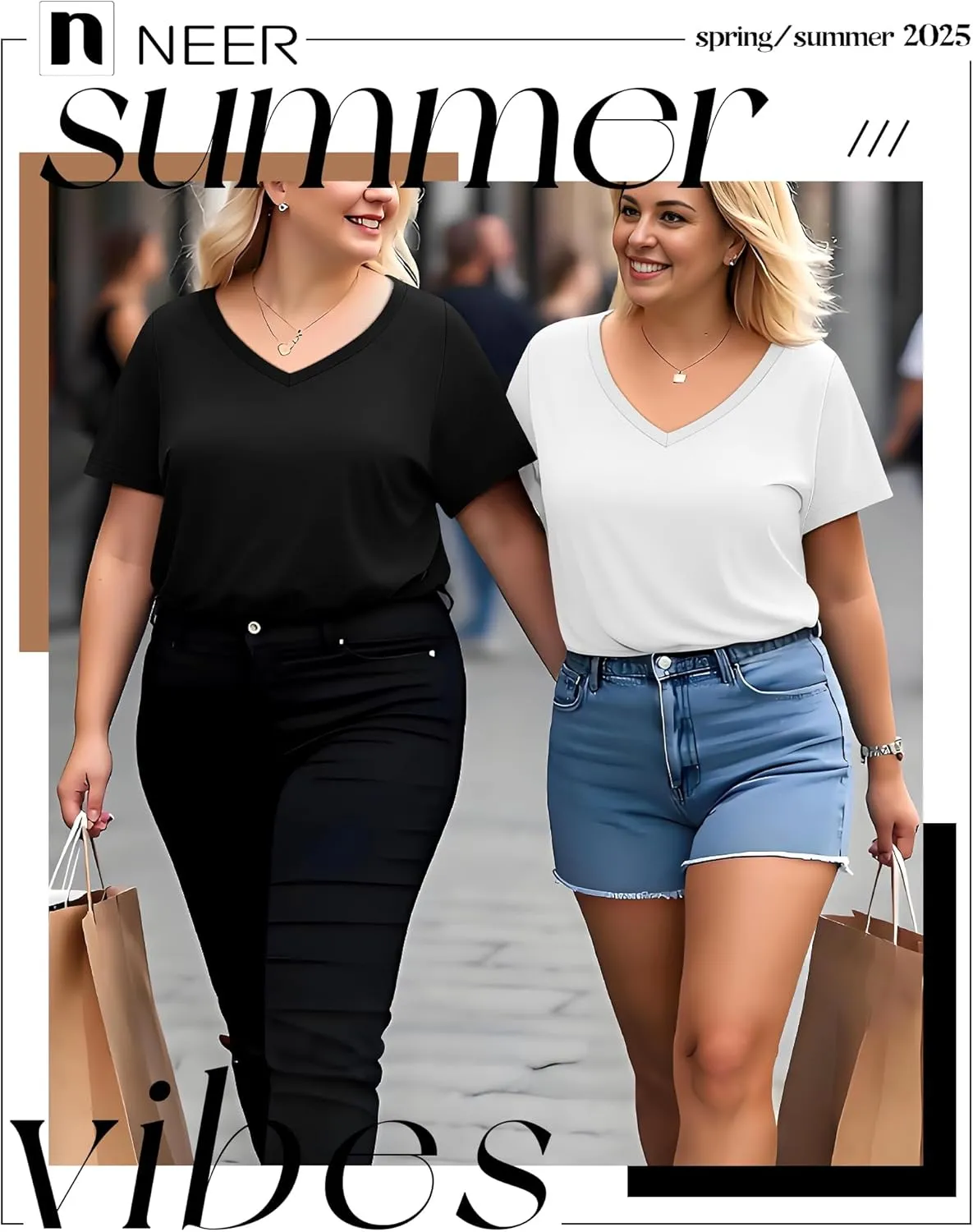 Neer 3 Pack Women's Plus Size T Shirts Short Sleeve V Neck Tops Solid Flat Hem Basic Loose Causal Tees