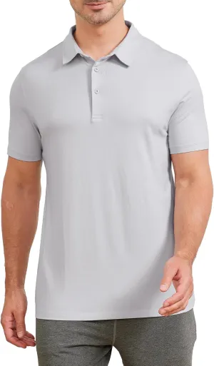 netdraw Mens Ultra Soft Bamboo Viscose Polo Lightweight Cooling Short Sleeve Casual Collared Golf Shirt