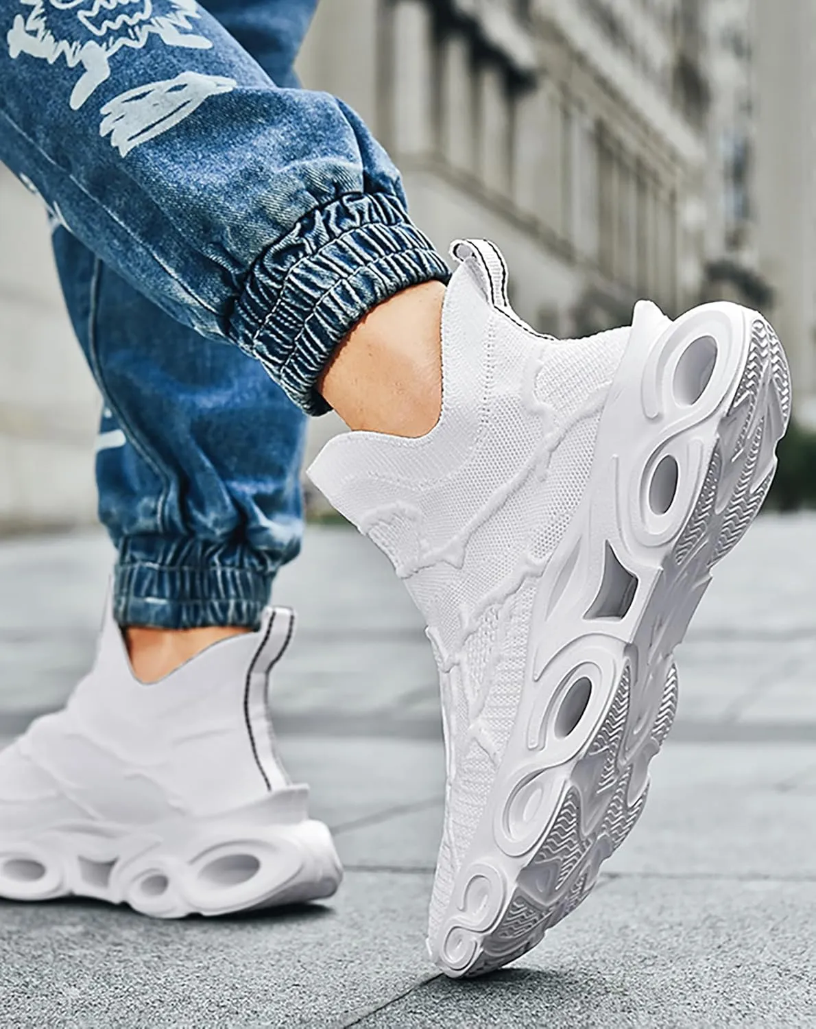 Niepce Inc Streetwear Breathable Knit Fashion Men's Sneakers