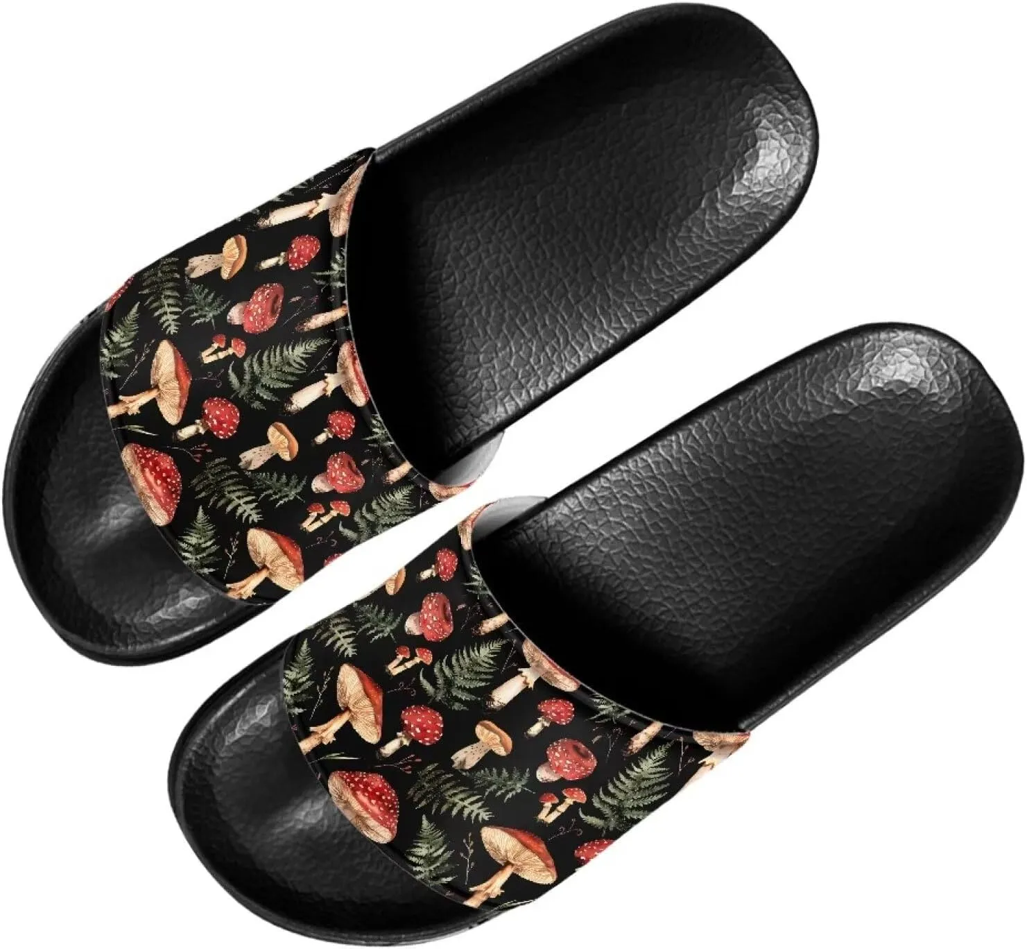 Non Slip Slide Sandals for Women Men, Open Toe House Comfy Flat Slides Slipper for Bathroom Beach