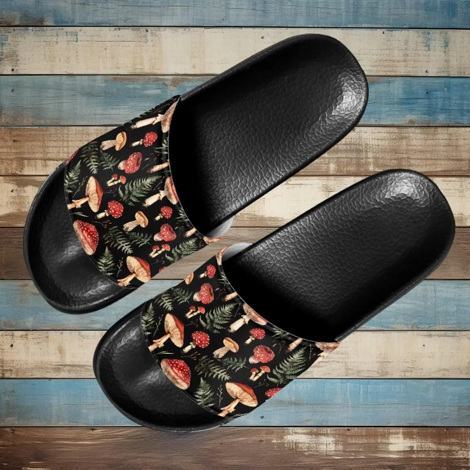 Non Slip Slide Sandals for Women Men, Open Toe House Comfy Flat Slides Slipper for Bathroom Beach