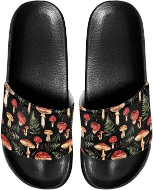 Non Slip Slide Sandals for Women Men, Open Toe House Comfy Flat Slides Slipper for Bathroom Beach