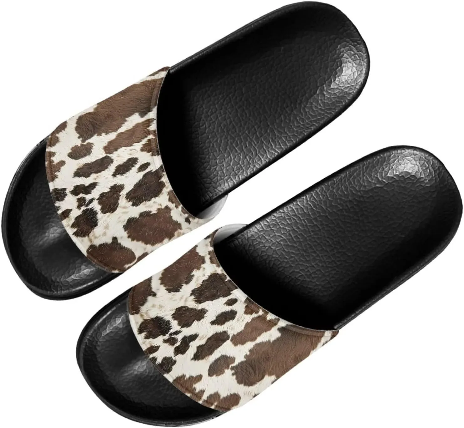 Non Slip Slide Sandals for Women Men, Open Toe House Comfy Flat Slides Slipper for Bathroom Beach