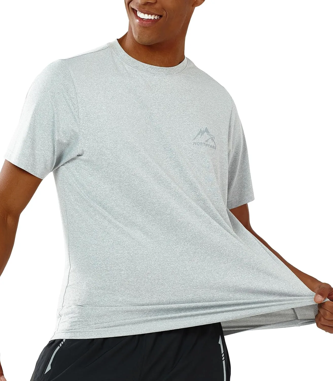 NORTHYARD Men's UPF 50  Sun Protection Shirts Swim SPF UV Quick Dry Short Sleeve T-Shirts for Athletic Fishing Rash Guard