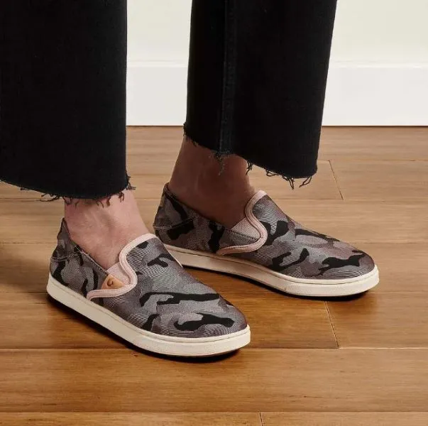 Olukai Soft Pink and Ke Au Camo Pehuea Pai Womens Slip On Sneakers 20360-6QKE