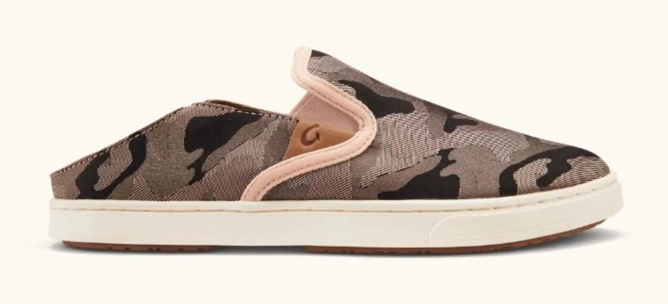 Olukai Soft Pink and Ke Au Camo Pehuea Pai Womens Slip On Sneakers 20360-6QKE