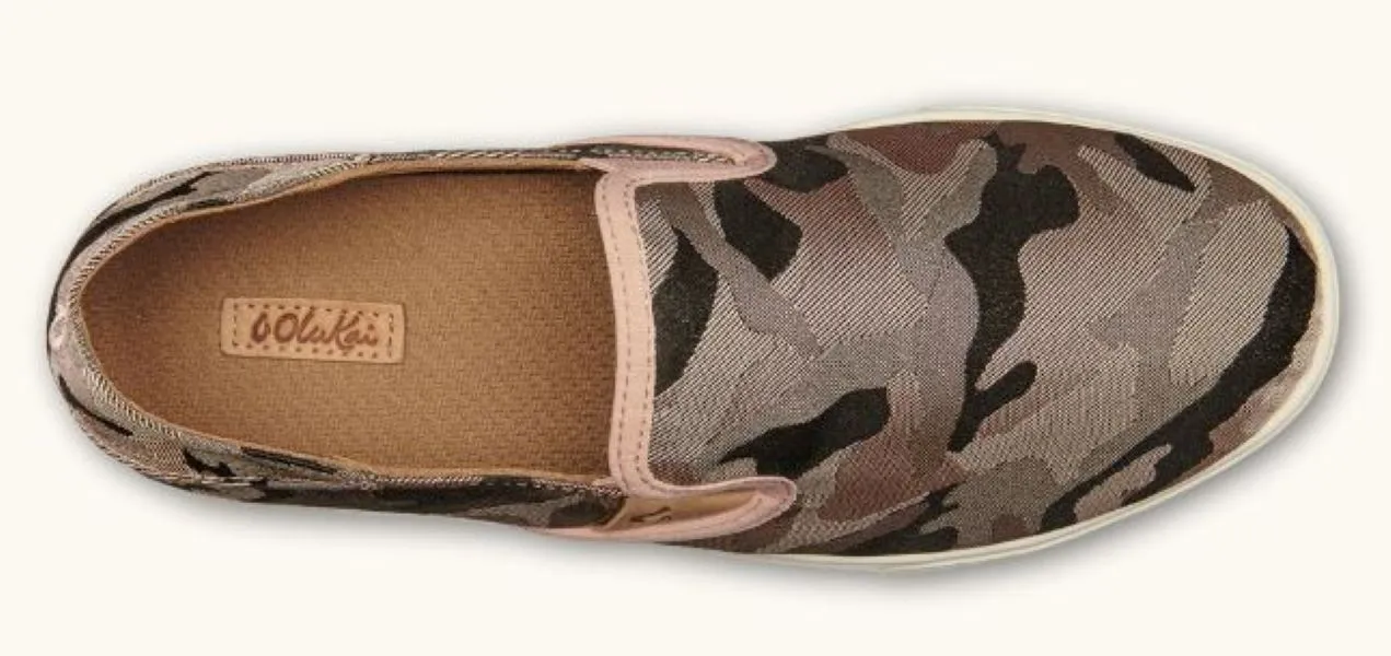 Olukai Soft Pink and Ke Au Camo Pehuea Pai Womens Slip On Sneakers 20360-6QKE