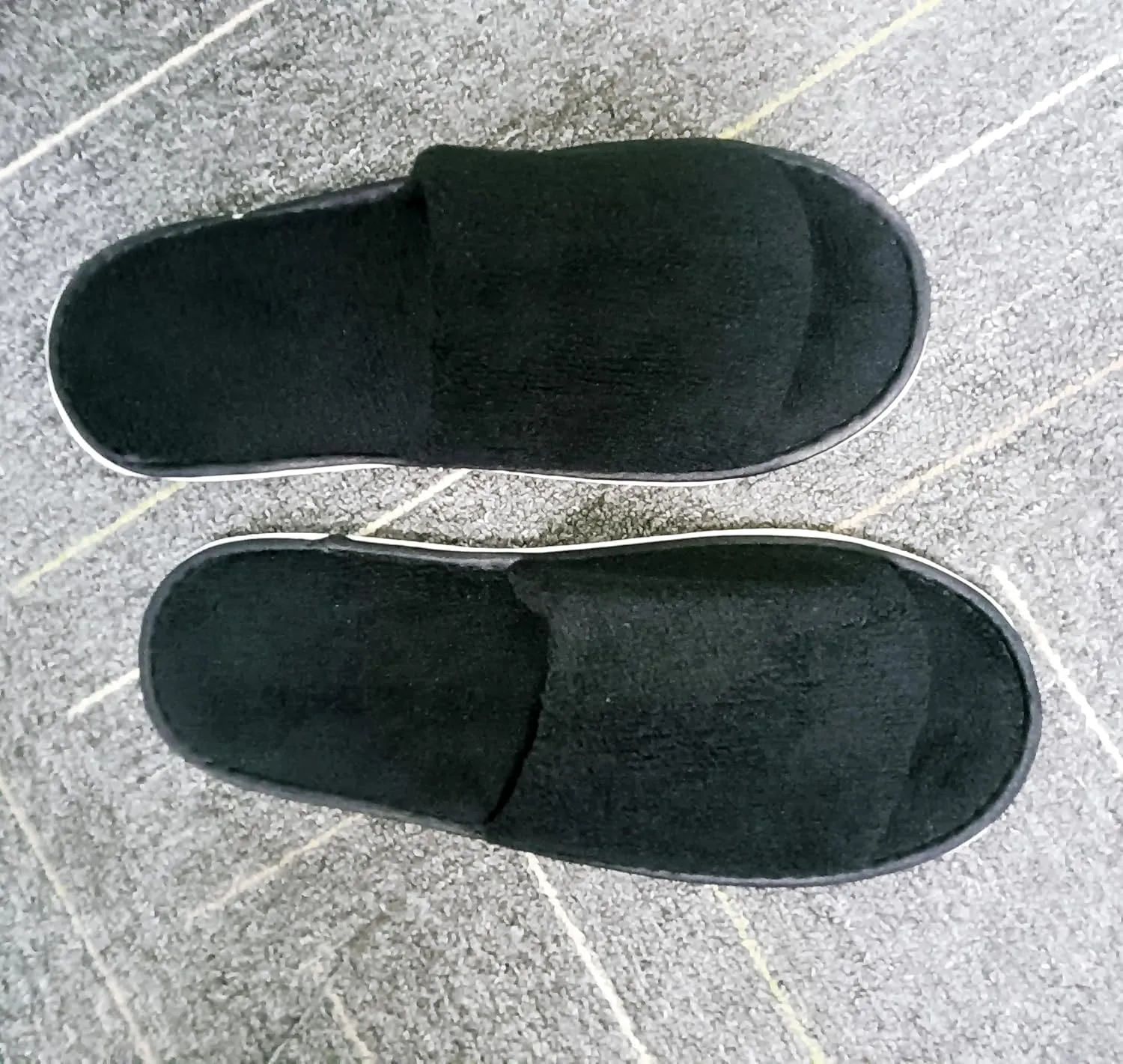 Open Toe Slippers for Guests Men Women Travel Indoor House Non-Disposable Spa Hotel Pedicure Breathable Slippers 4 Pairs