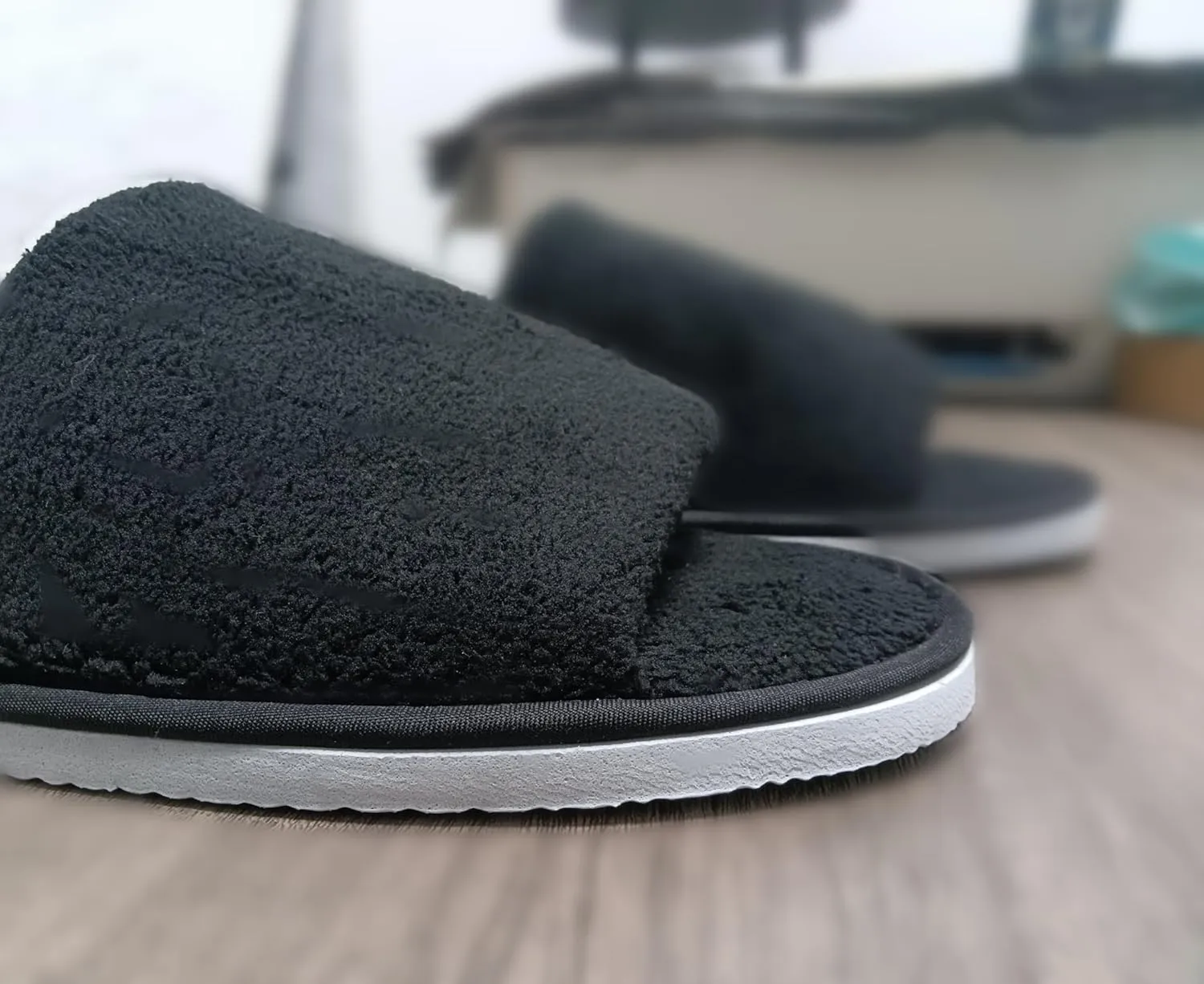 Open Toe Slippers for Guests Men Women Travel Indoor House Non-Disposable Spa Hotel Pedicure Breathable Slippers 4 Pairs
