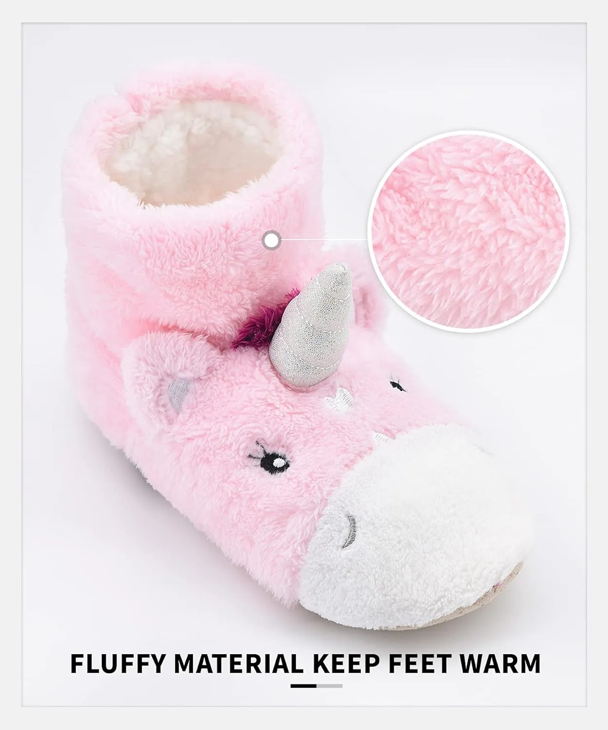 Panda Bros Slipper Socks for Women Cozy Warm Lined Fuzzy Sock Slippers Indoor Booties with Non Slip Grippers
