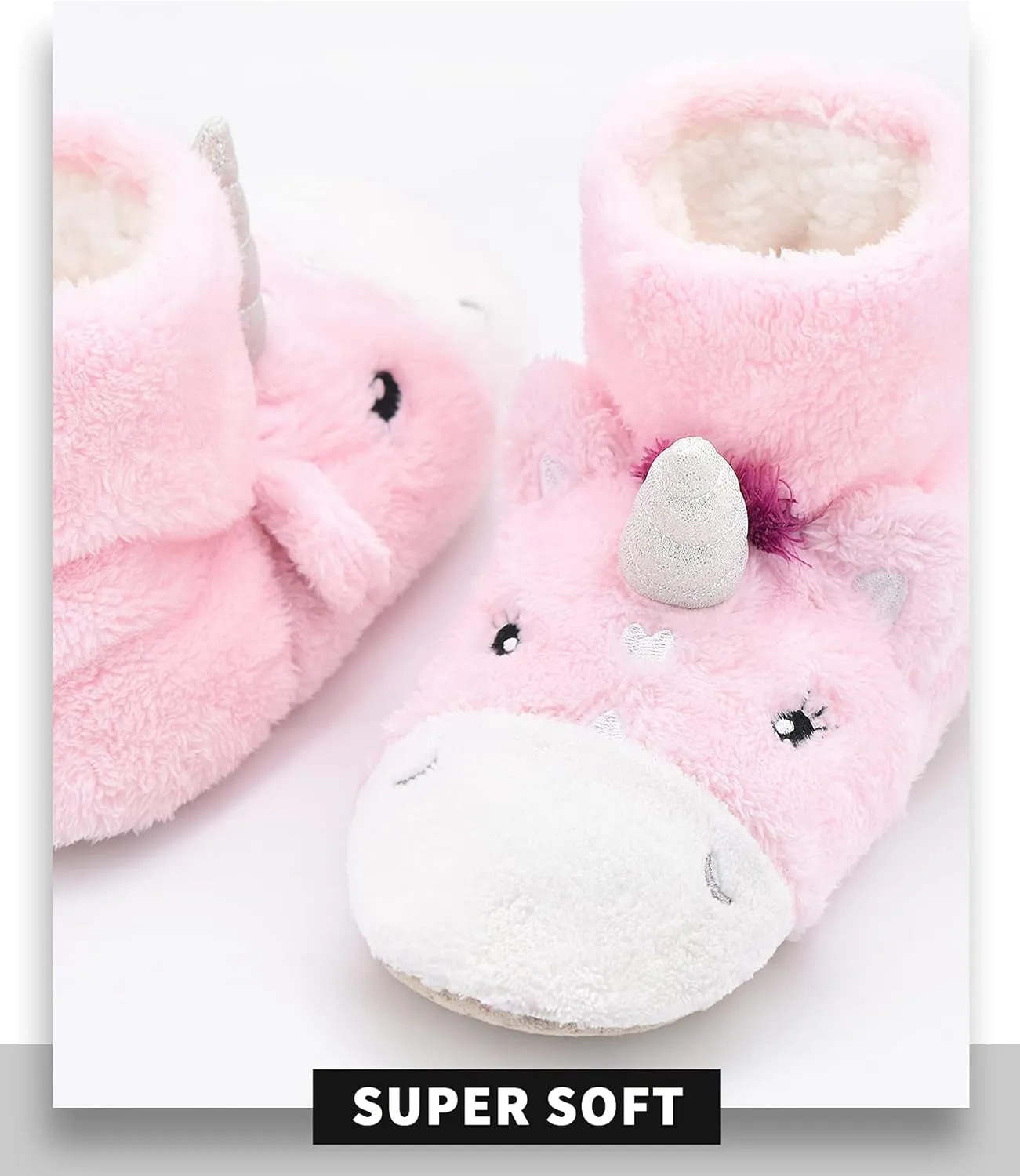 Panda Bros Slipper Socks for Women Cozy Warm Lined Fuzzy Sock Slippers Indoor Booties with Non Slip Grippers
