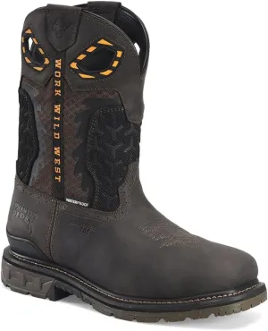PHANTOM RIDER Composite Toe Waterproof Roper Boot for Men, Durable Leather, Slip-Resistant Sole, Ideal for Work and Outdoor Use Work Boot