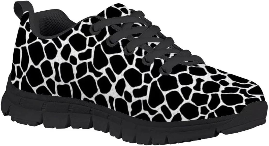 PinUp Angel Girl Comfortable Sneakers Casual Leopard Print Best Back to School Walking Shoes