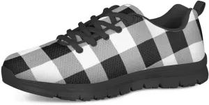 PinUp Angel Women's Buffalo Plaid Walking Shoes Lightweight Comfy Sports Running Work Sneaker