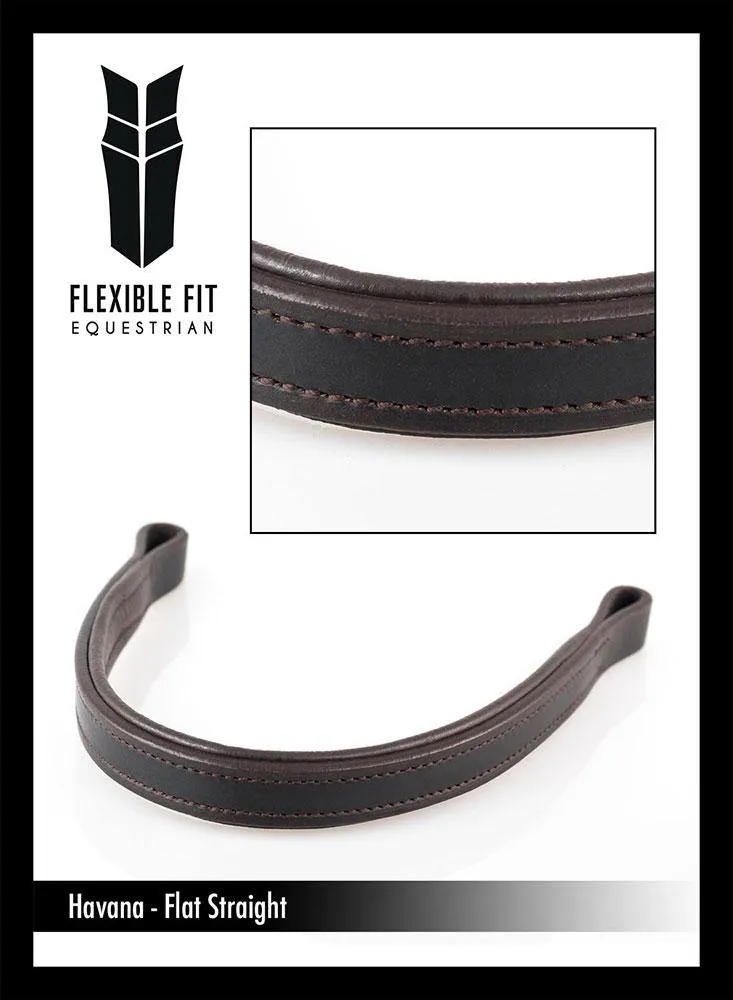 Plain Flat Padded - Havana Browband
