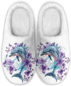 Plush Slipper for Women Warm Soft Flannel Fuzzy House Cotton Slipper Winter Non-Slip for Outdoor Slipper Ladies US 3-13